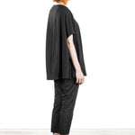 Rundholz Damen Kurzarm Shirt Oversized schwarz