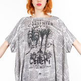 Rundholz Damen Kurzarm Shirt Oversize haricot print