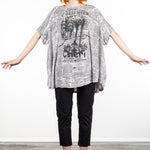 Rundholz Damen Kurzarm Shirt Oversize haricot print