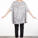 Rundholz Damen Kurzarm Shirt Oversize haricot print