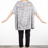 Rundholz Damen Kurzarm Shirt Oversize haricot print