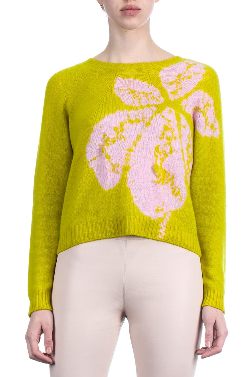 Suzusan Damen Kaschmir Pullover gelb rose´