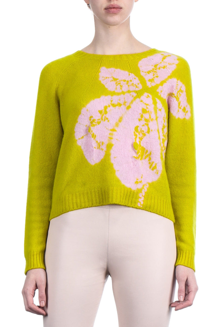 Suzusan Damen Kaschmir Pullover gelb rose´