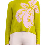 Suzusan Damen Kaschmir Pullover gelb rose´