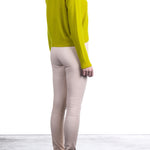 Suzusan Damen Kaschmir Pullover gelb rose´