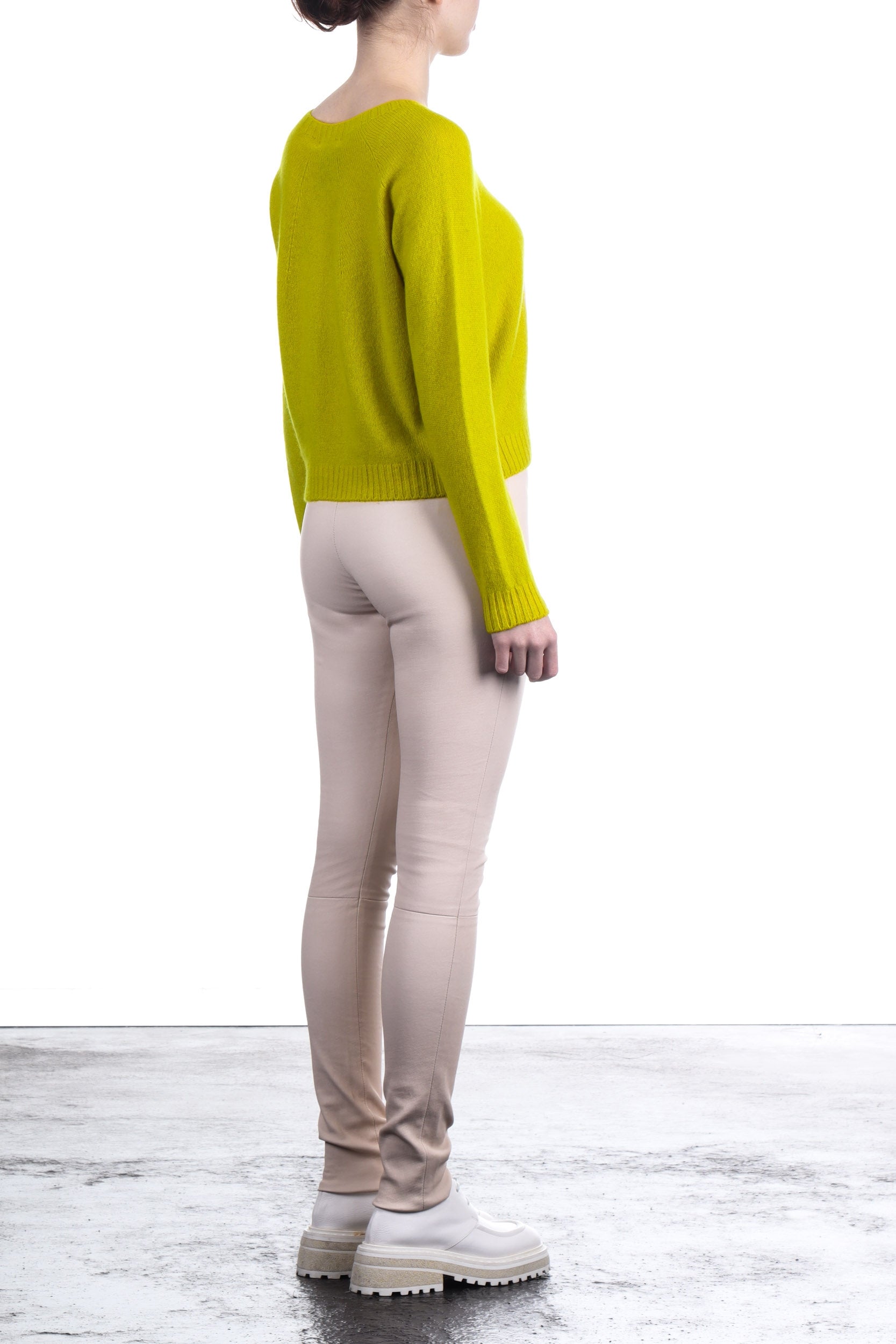 Suzusan Damen Kaschmir Pullover gelb rose´