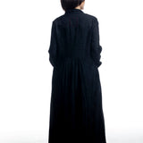 Uma Wang women's coat CAMELOT in black with jacquard structure