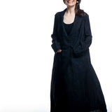 Uma Wang women's coat CAMELOT in black with jacquard structure