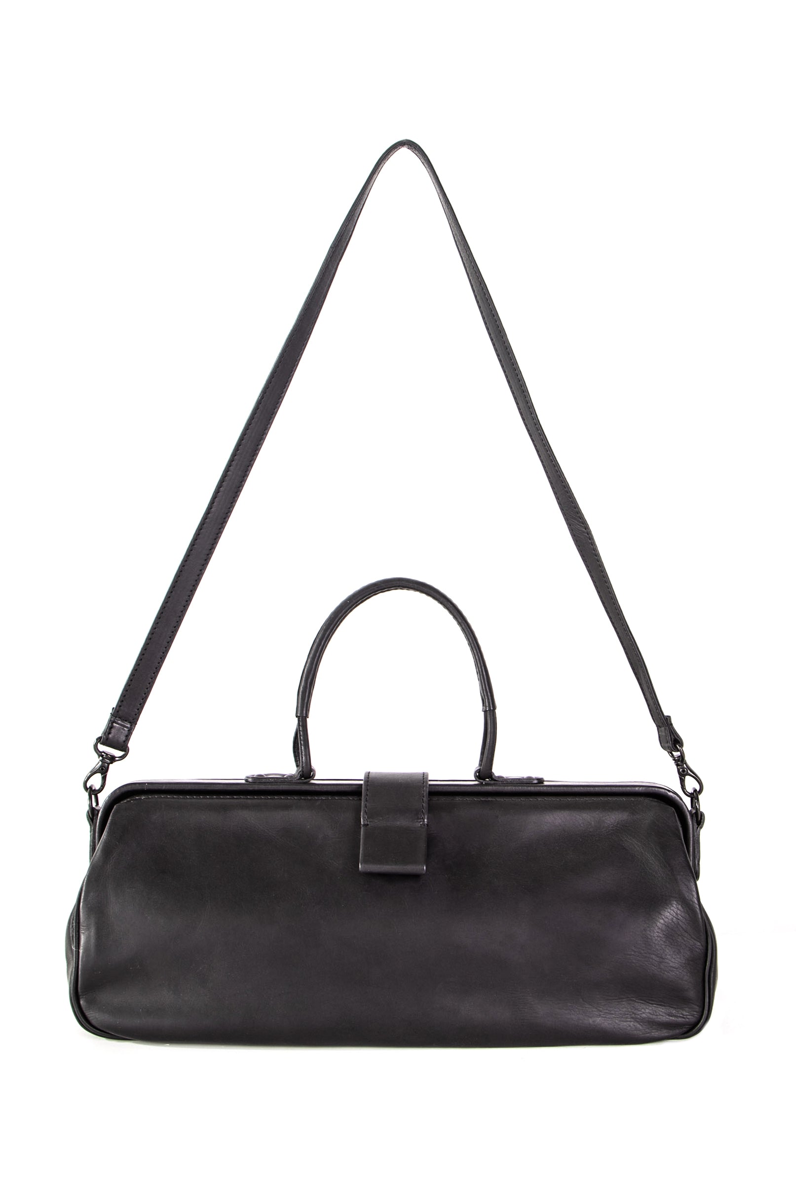 Yohji Yamamoto Damen Leder Handtasche schwarz