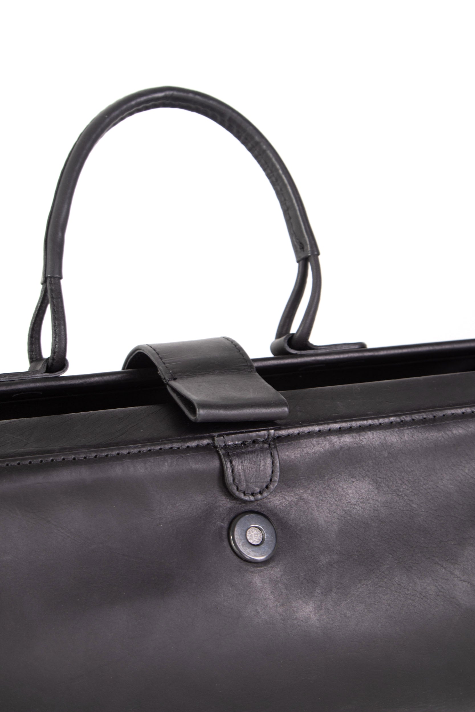 Yohji Yamamoto Damen Leder Handtasche schwarz