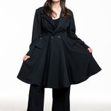 Yohji Yamamoto Damen Ausgestellte Wolljacke schwarz