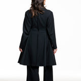 Yohji Yamamoto Damen Ausgestellte Wolljacke schwarz