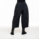 Yohji Yamamoto Hose weit schwarz – Rückansicht