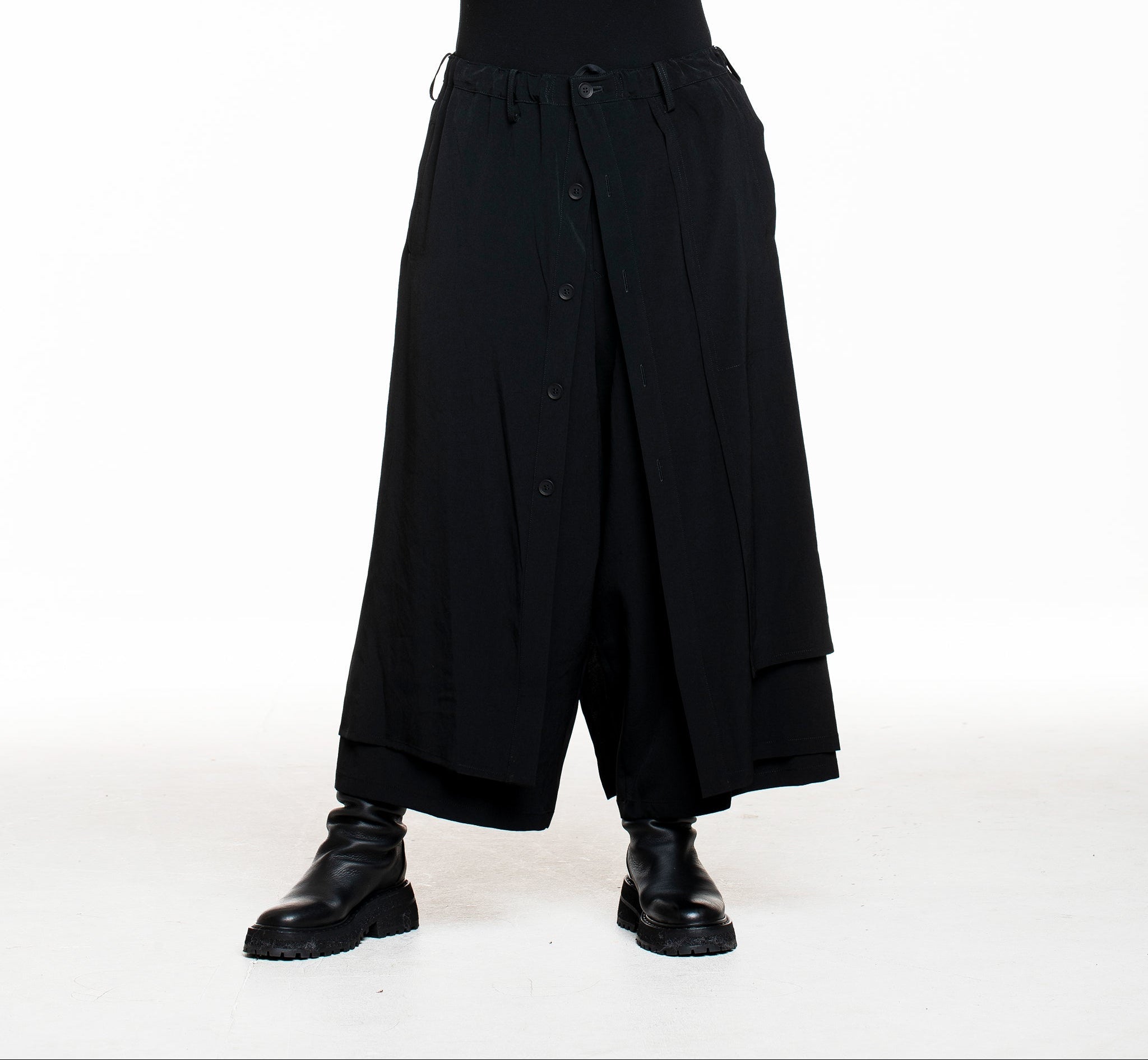 Yohji Yamamoto Wrap-Hose schwarz 