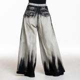 Yohji Yamamoto Damen Bundfaltenhose grau-schwarz