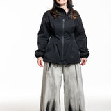 Yohji Yamamoto Kurzjacke im Flight‑Stil schwarz