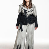 Yohji Yamamoto Jacke im Motorrad‑Stil grau‑schwarz