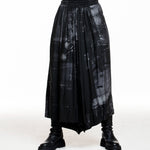 Y’s Yohji Yamamoto weite Drapier‑Hose, schwarz‑blau