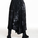 Y’s Yohji Yamamoto Drapier‑Hose, schwarz‑blau, Rückansicht