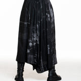 Y’s Yohji Yamamoto Drapier‑Hose, schwarz‑blau, Rückansicht