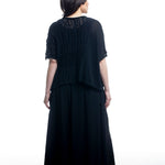 Y’s Yamamoto Stricktop – Rückansicht, Schwarz