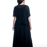 Y’s Yamamoto Stricktop – Rückansicht, Schwarz