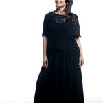Y’s Yamamoto Stricktop – Frontansicht, Schwarz