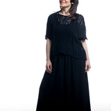 Y’s Yamamoto Stricktop – Frontansicht, Schwarz