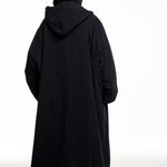 Y’s Yohji Yamamoto Oversize‑Langjacke, schwarz, Rückenansicht