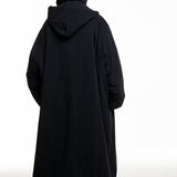 Y’s Yohji Yamamoto Oversize‑Langjacke, schwarz, Rückenansicht