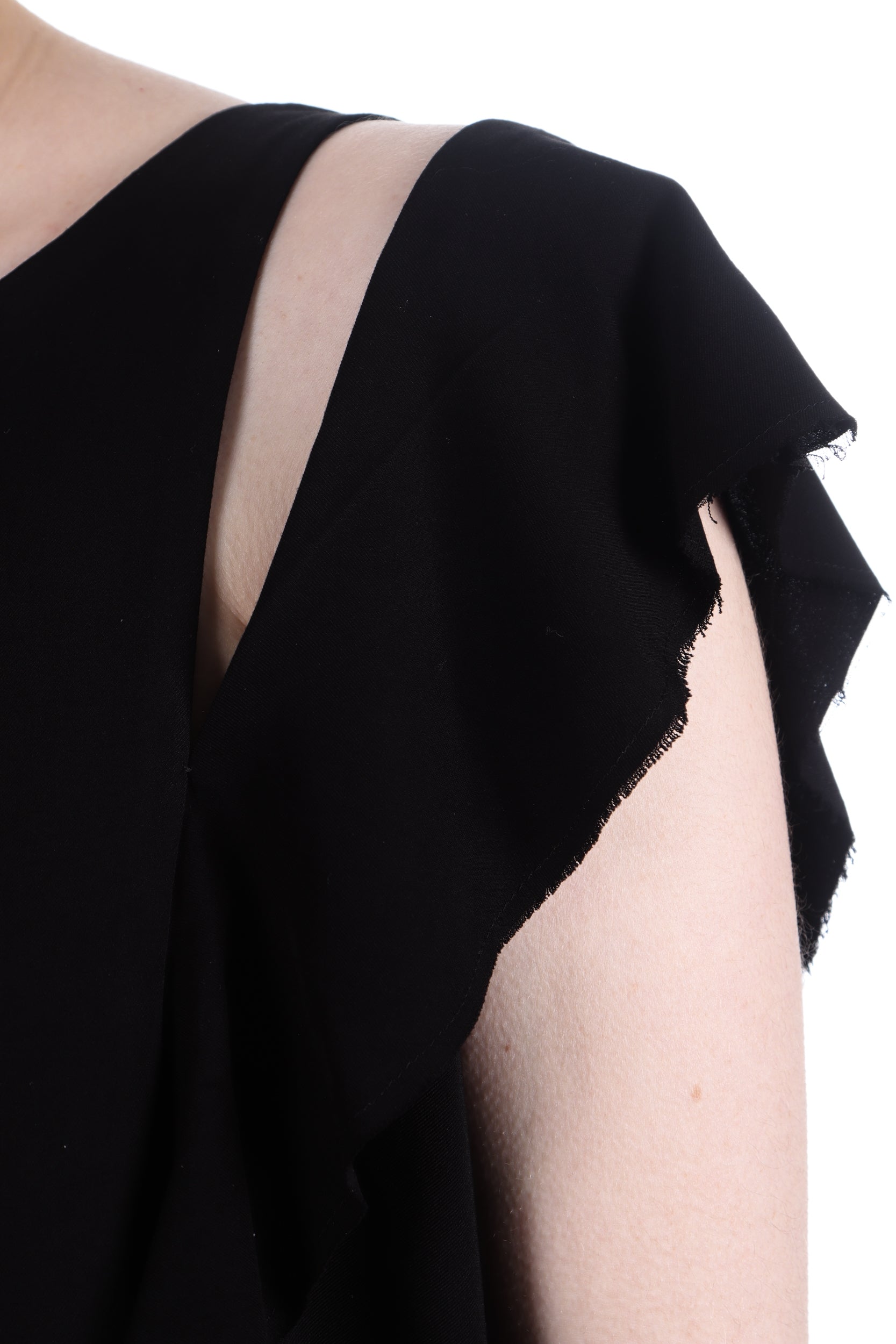 Y´s Yohji Yamamoto Damen Asymmetrisches Kleid schwarz