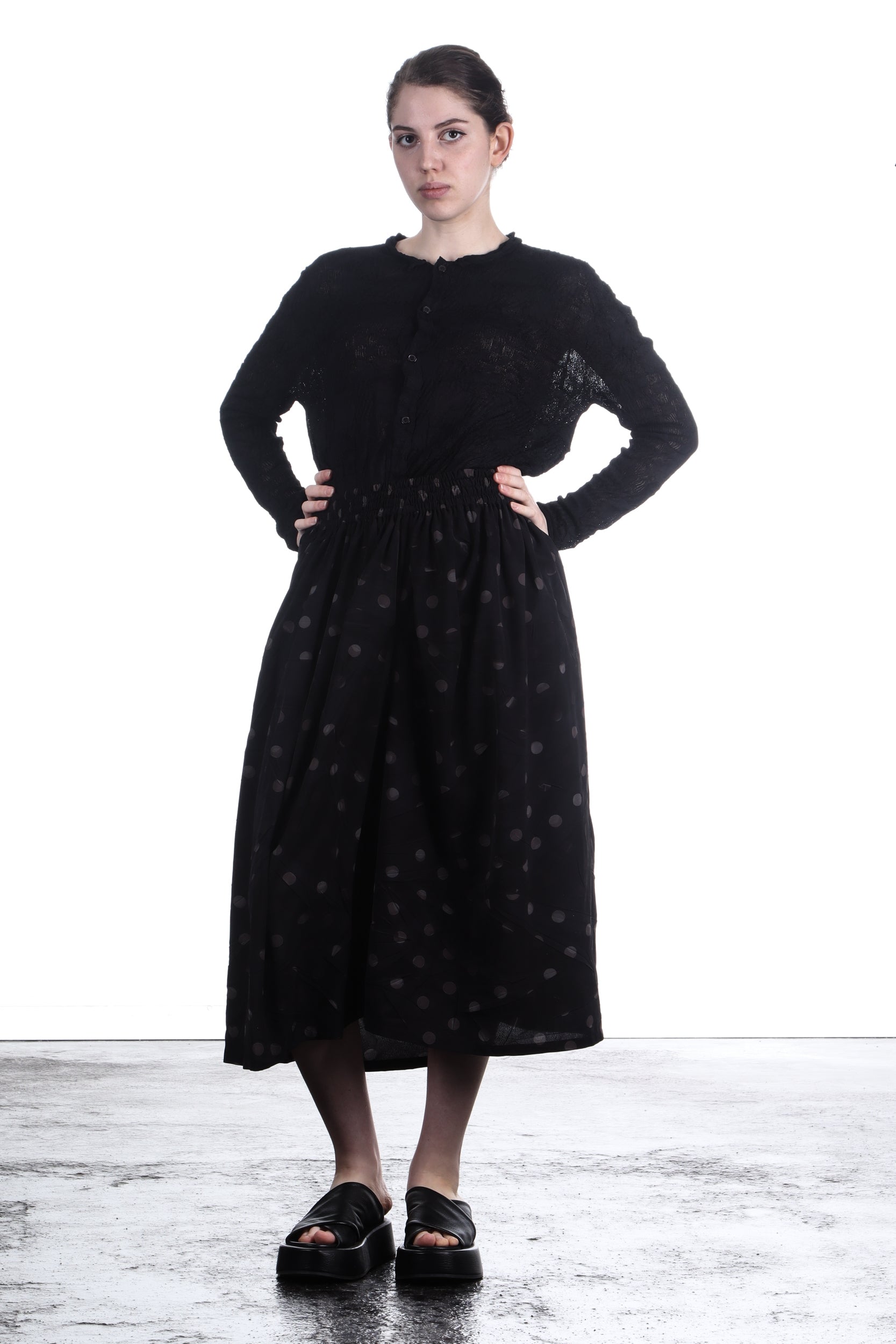 Y's Yohji Yamamoto Damen Cardigan im gestrickten Design schwarz